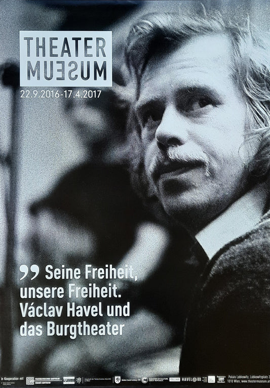 VÁCLAV HAVEL Original Exhibition Poster 2017 Vienna Austria 1