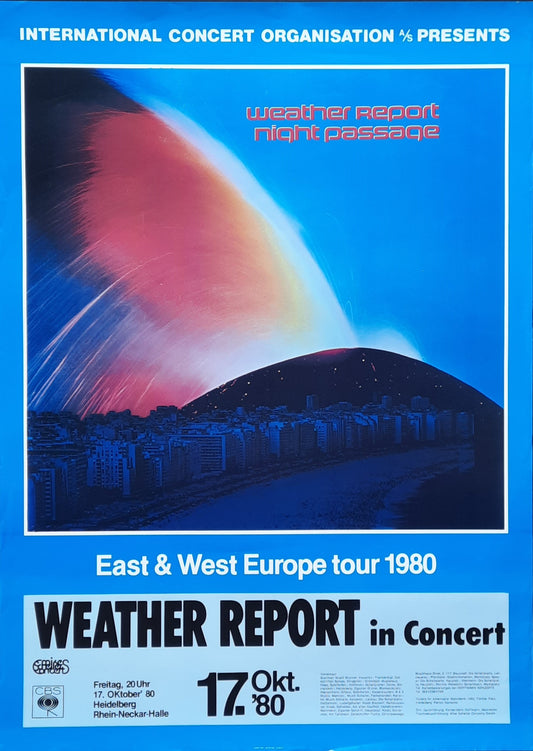 WEATHER REPORT Original Concert Poster October 17, 1980 Heidelberg, Germany 1