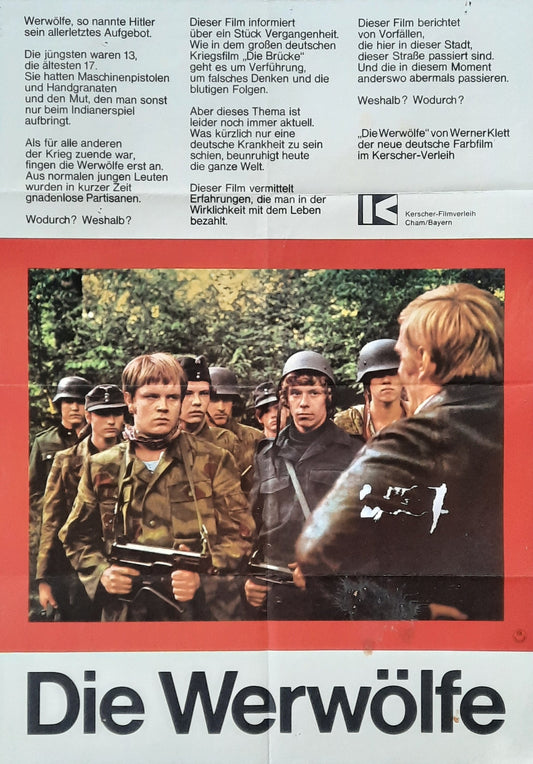 WERWÖLFE Original Movie Poster 1973 Werner Klett German 1-Sheet Poster