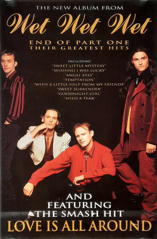 WET WET WET Original Promotion Poster - 1994 Album "End Of Part One"