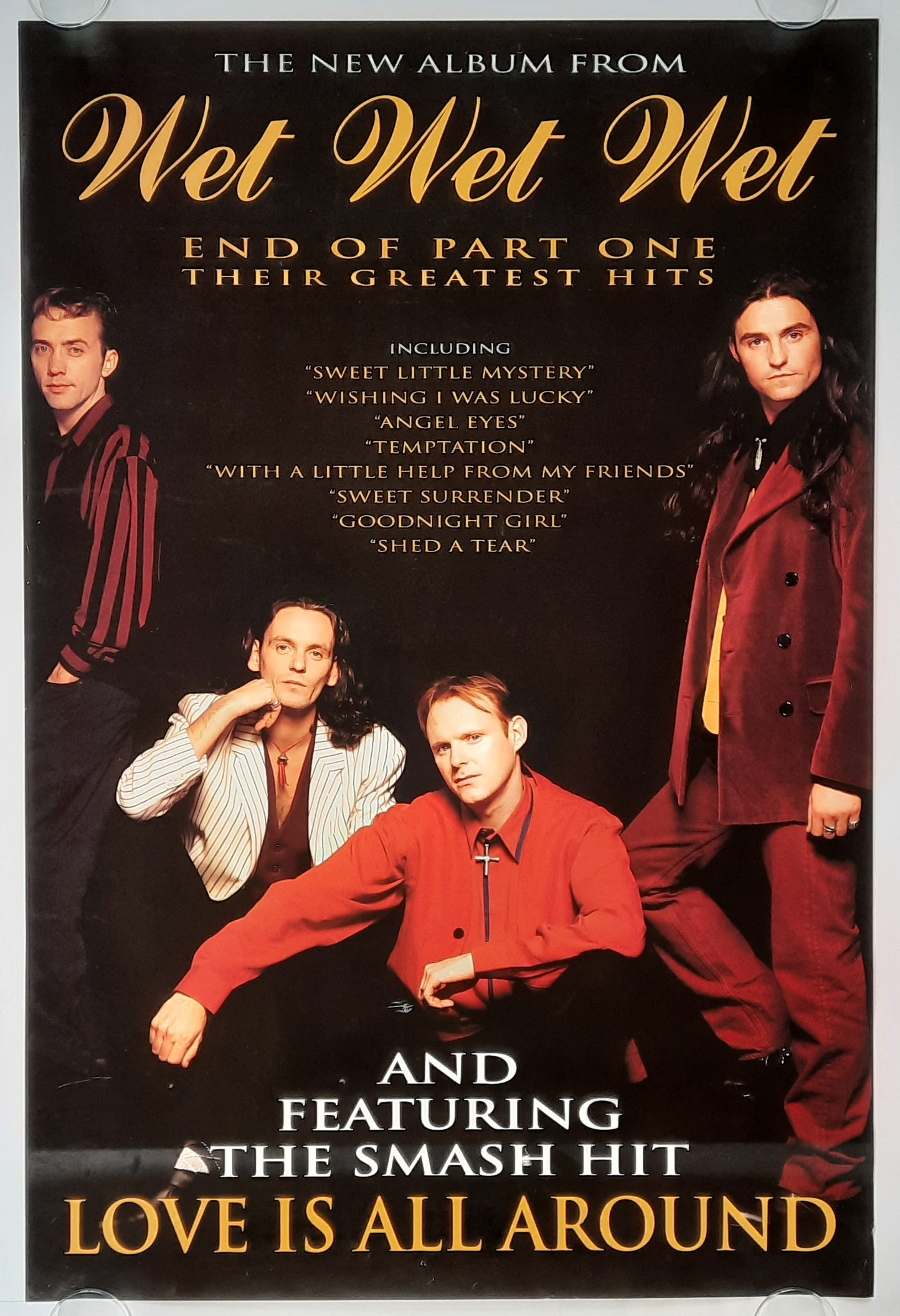 WET WET WET Original Promotion Poster - 1994 Album "End Of Part One" 2