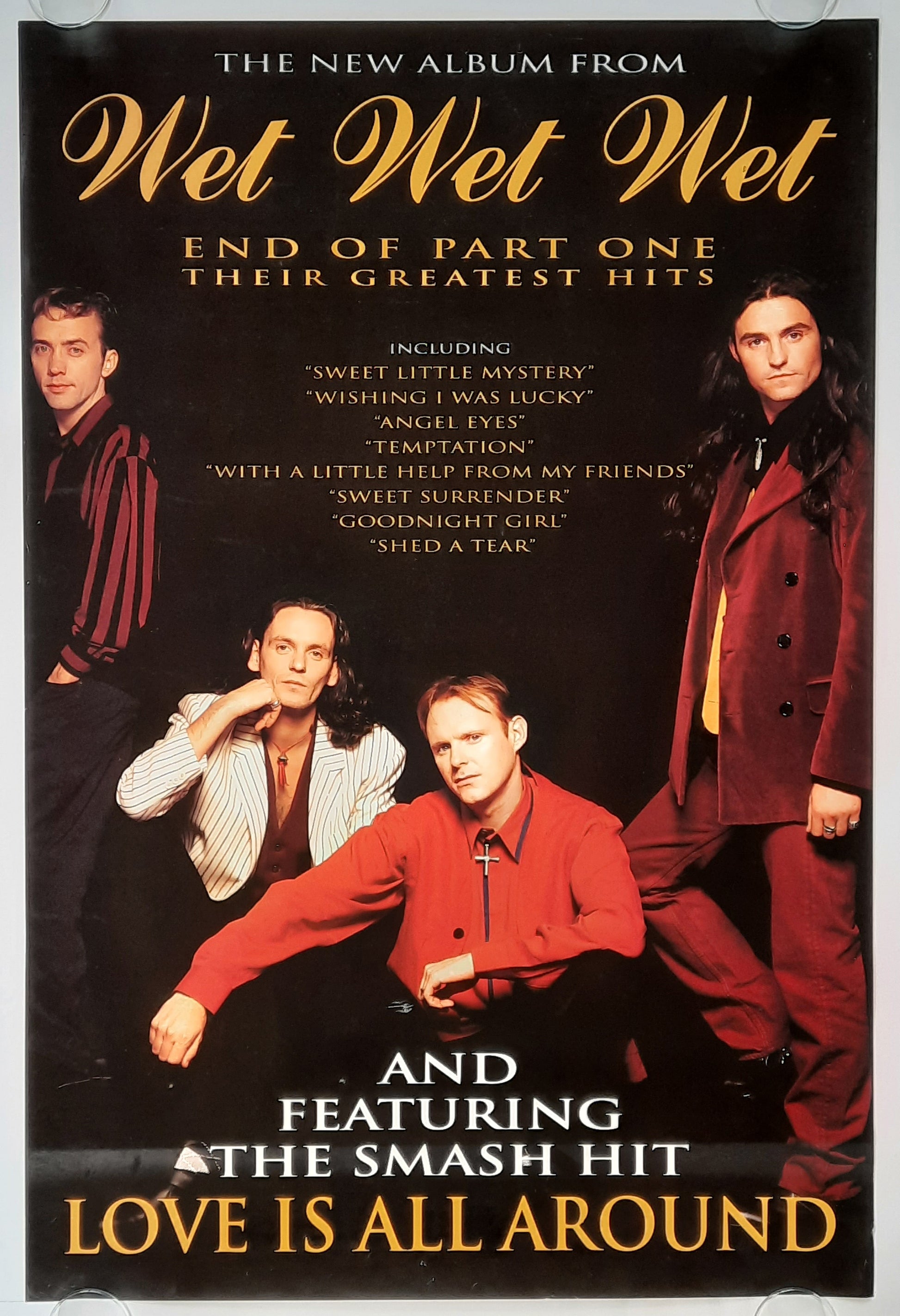 WET WET WET Original Promotion Poster - 1994 Album "End Of Part One" 2