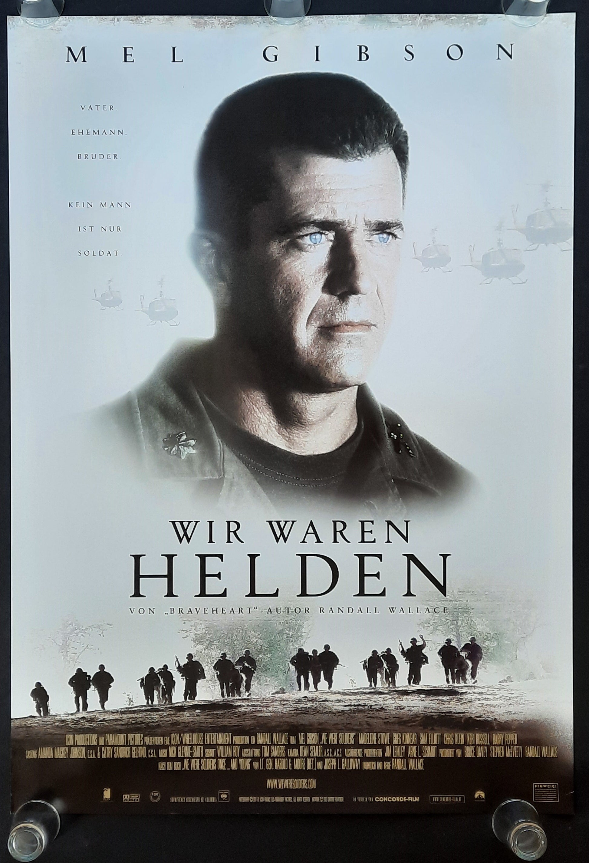 WE WERE SOLDIERS Original Movie Poster 2002 Mel Gibson German 1-Sheet ROLLED