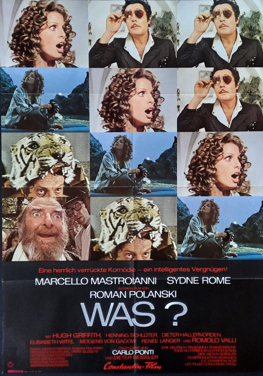 WHAT Original Movie Poster 1971 Macello Mastroianni Sydne Rome Roman Polanski German 1-Sheet