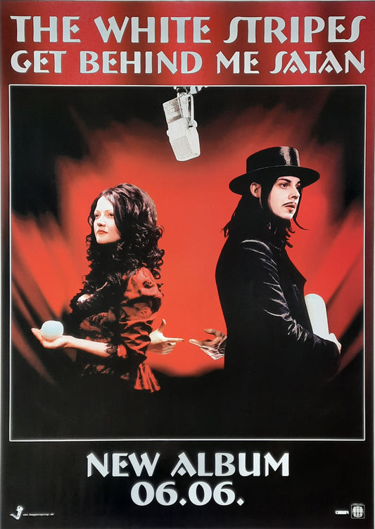 WHITE STRIPES Original Promotion Poster - 2005 Album "Get Behind Me Satan"