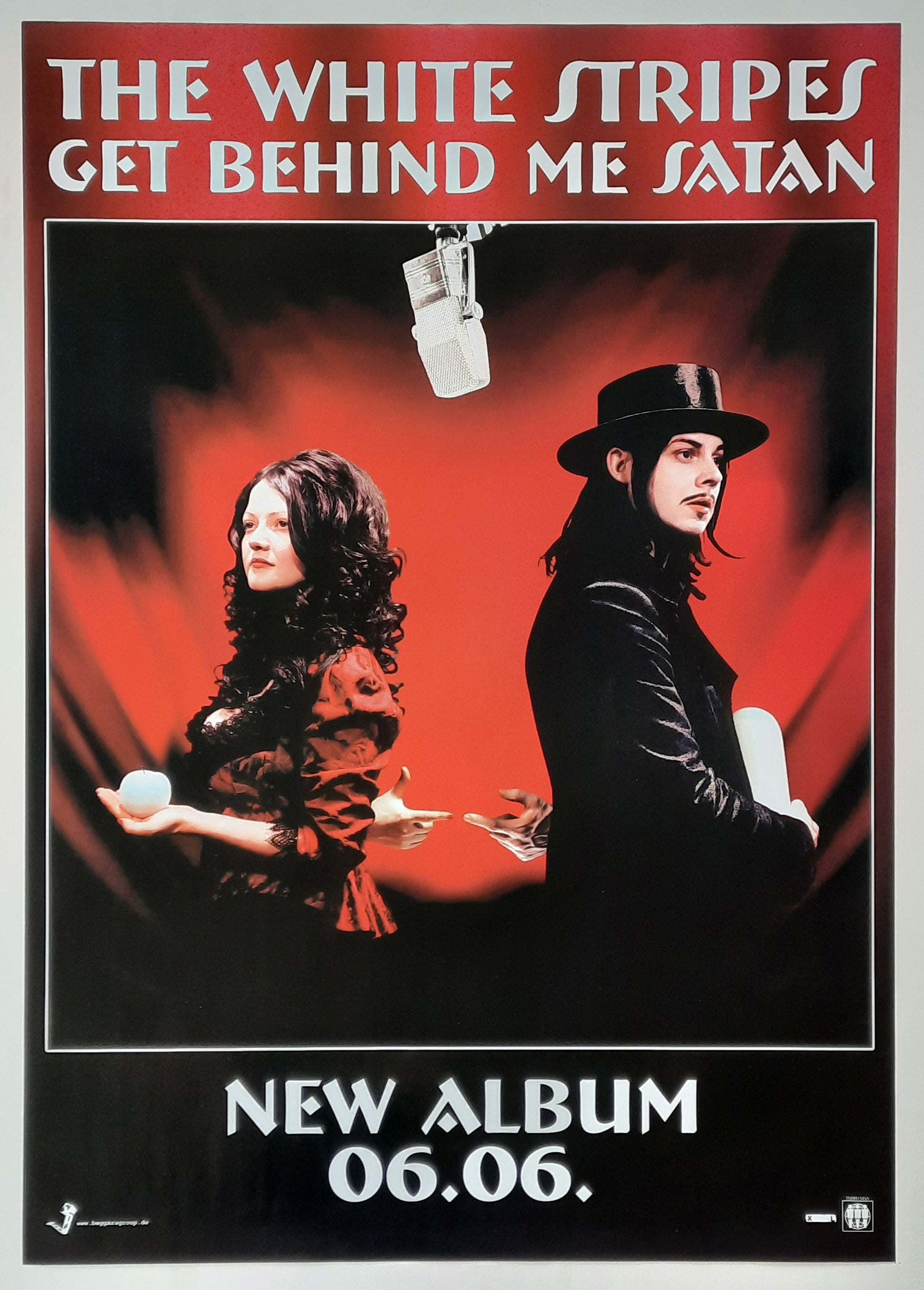 WHITE STRIPES Original Promotion Poster - 2005 Album "Get Behind Me Satan" 2