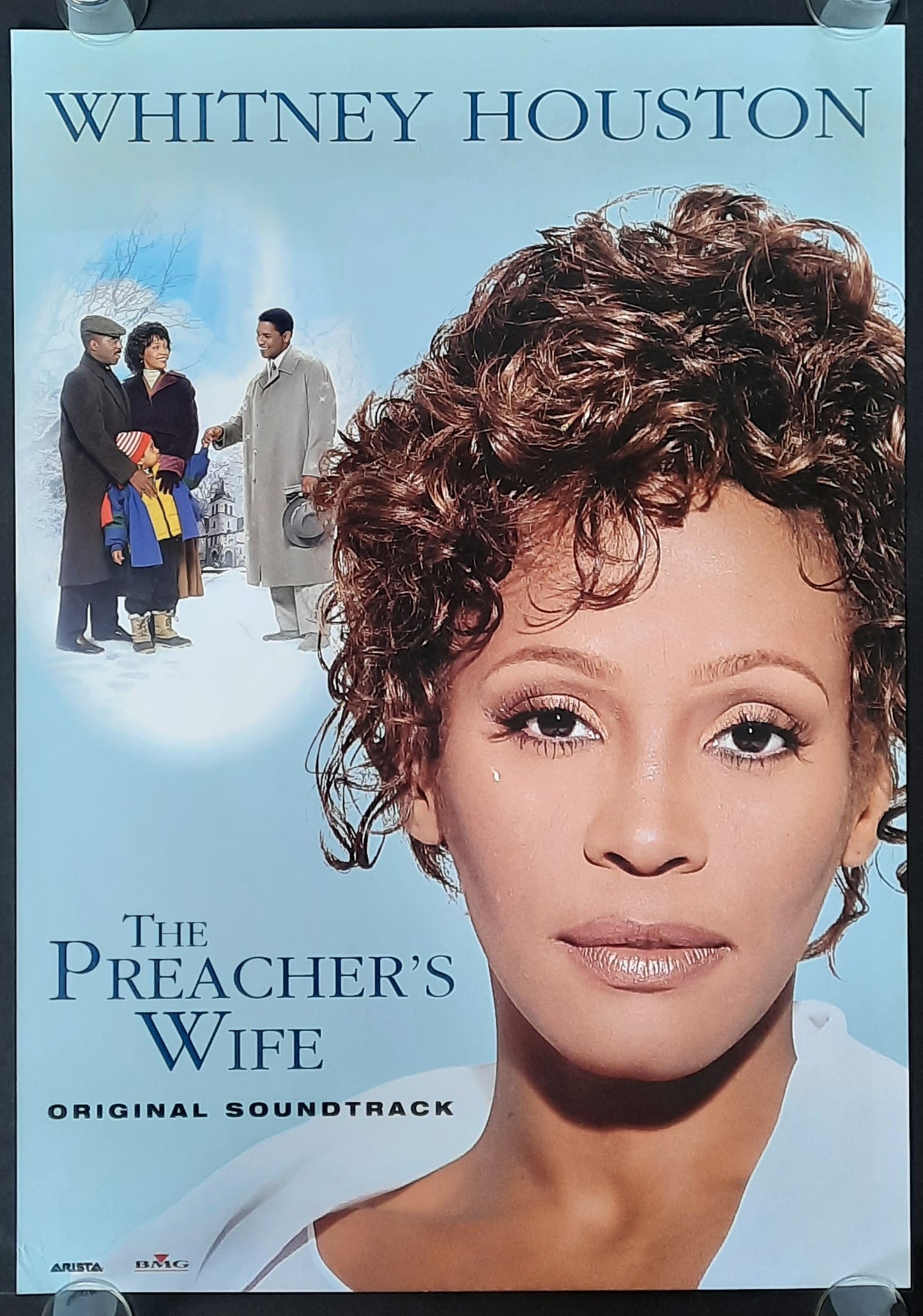 WHITNEY HOUSTON Original Promotion Poster - 1996 Album/Soundtrack THE PREACHERS WIFE