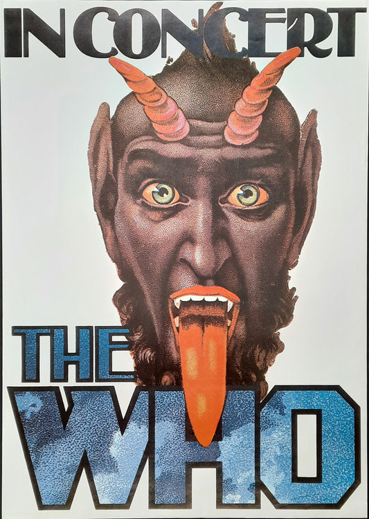 WHO Concert Poster 1976 Germany "Devil" by Kieser RP
