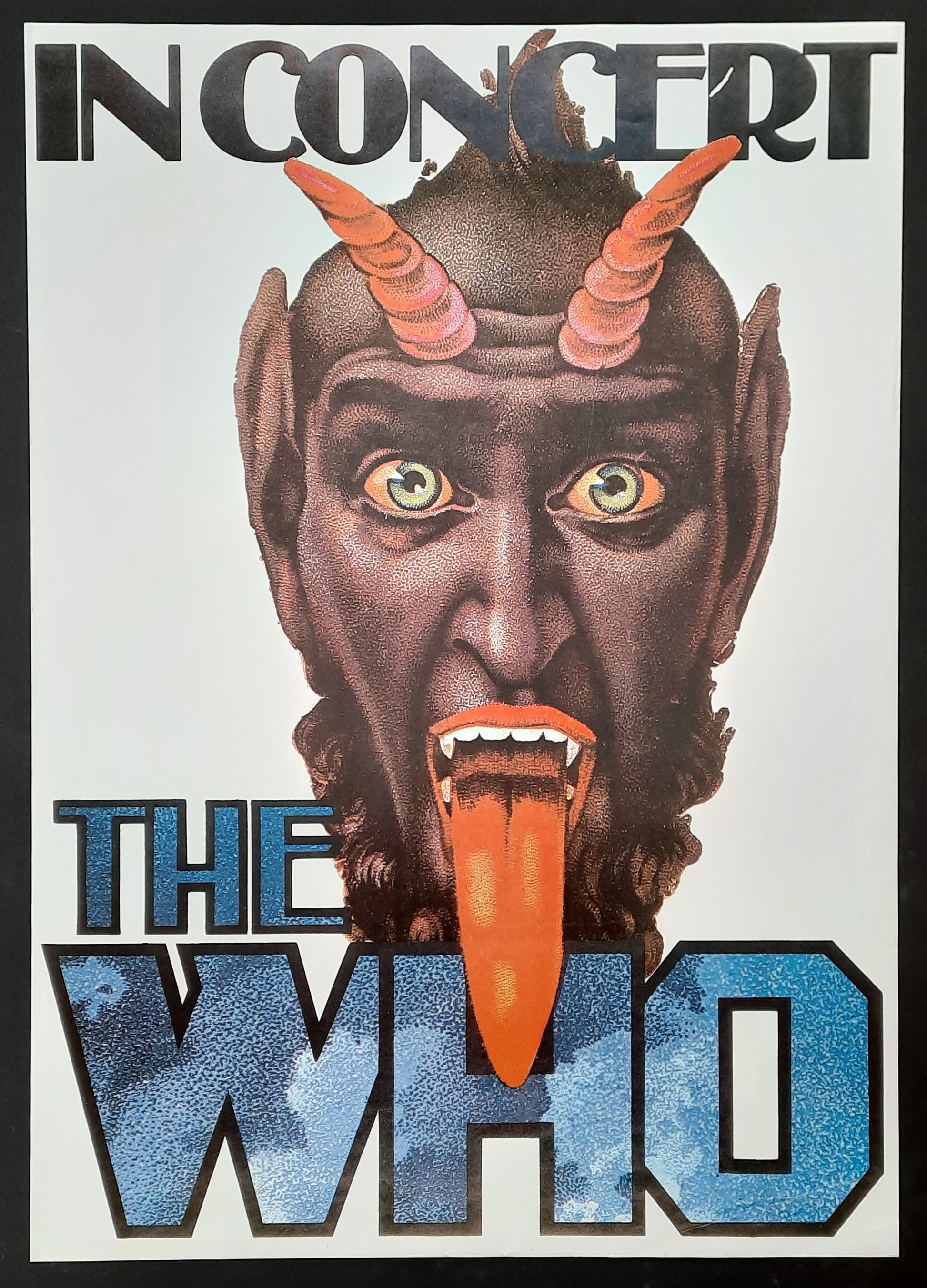 WHO Concert Poster 1976 Germany "Devil" by Kieser RP 2