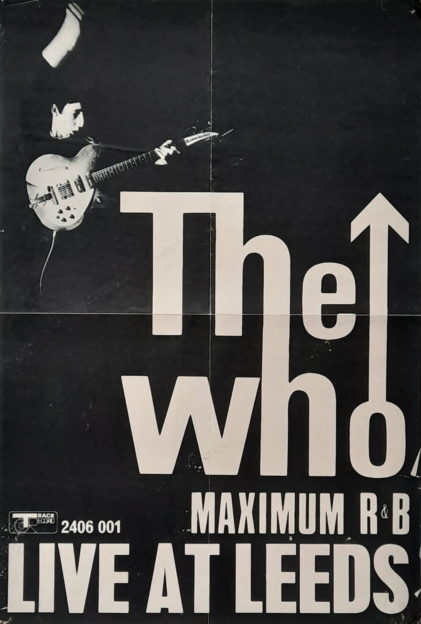WHO Original Promotion Poster Track Records - 1971 Album "Live At Leeds"