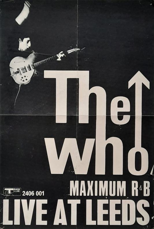 WHO Original Promotion Poster Track Records - 1971 Album "Live At Leeds"