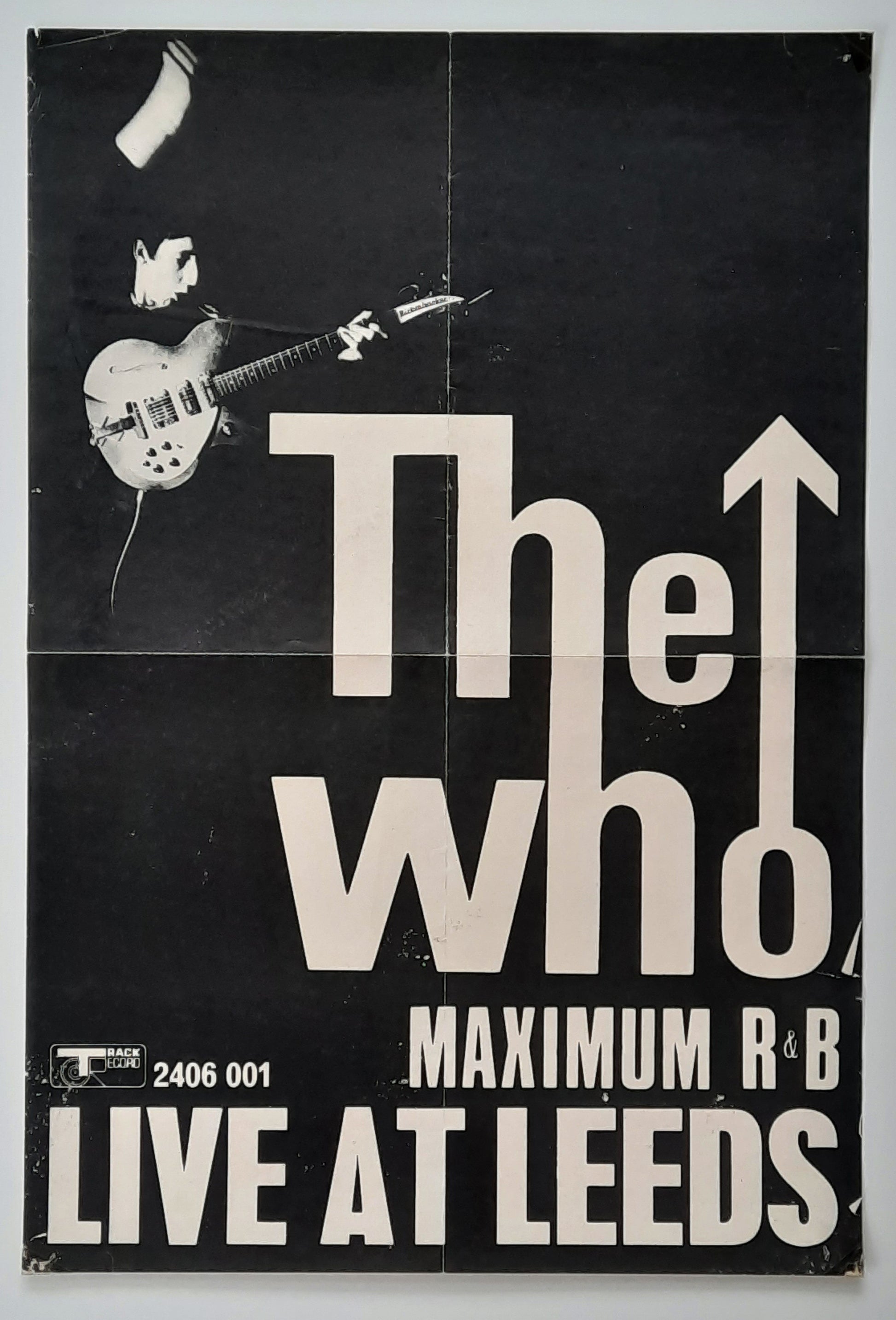 WHO Original Promotion Poster Track Records - 1971 Album "Live At Leeds" 2