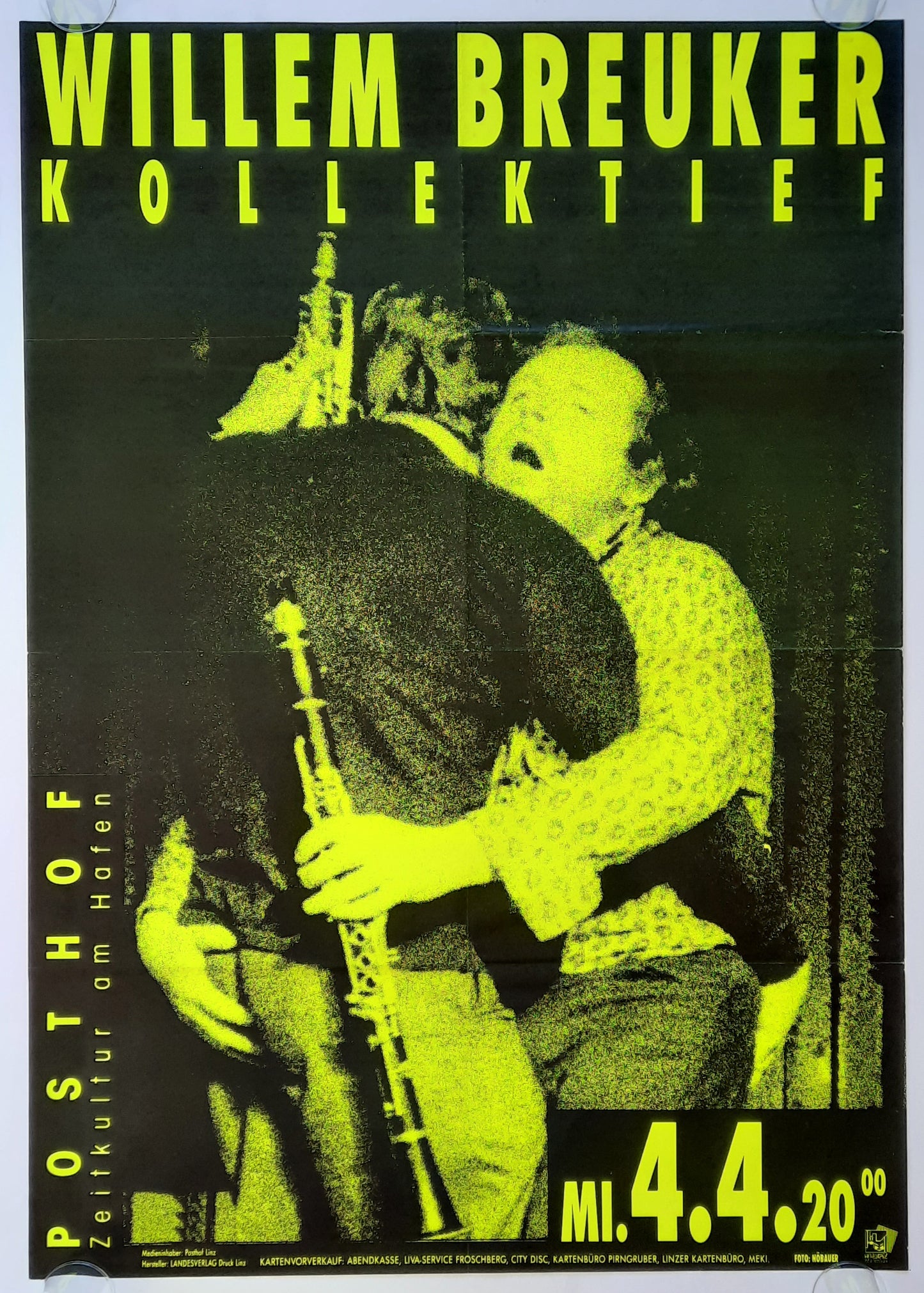 WILLEM BREUKER Original Concert Poster April 4, 1990 Linz Austria 2