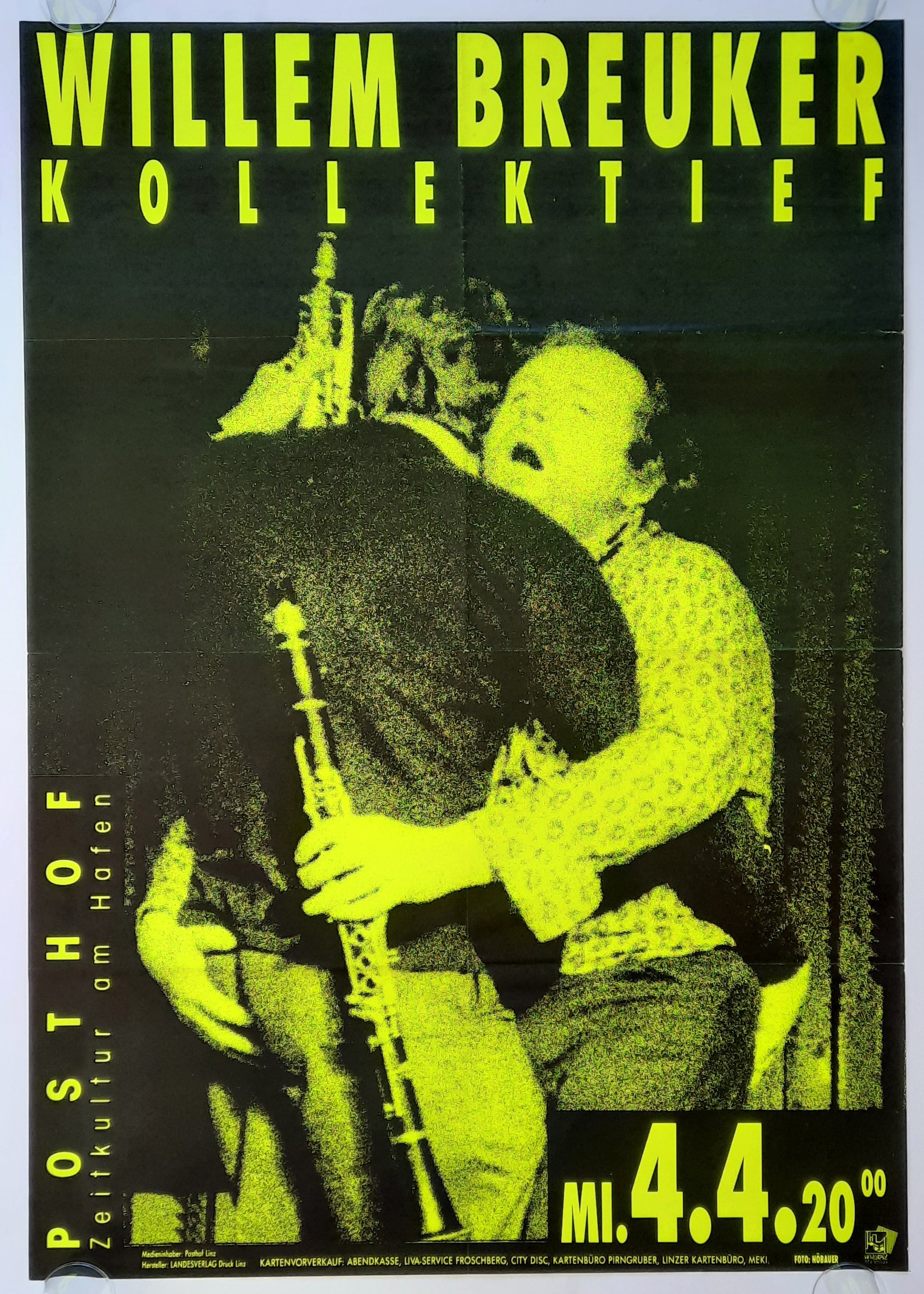 WILLEM BREUKER Original Concert Poster April 4, 1990 Linz Austria 2