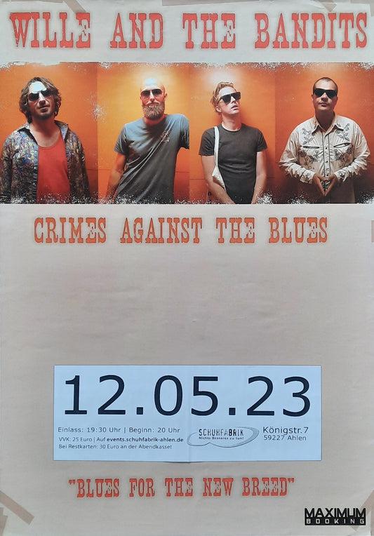 WILLE AND THE BANDITS Original Concert Poster May 12, 2023 Ahlen Germany 1