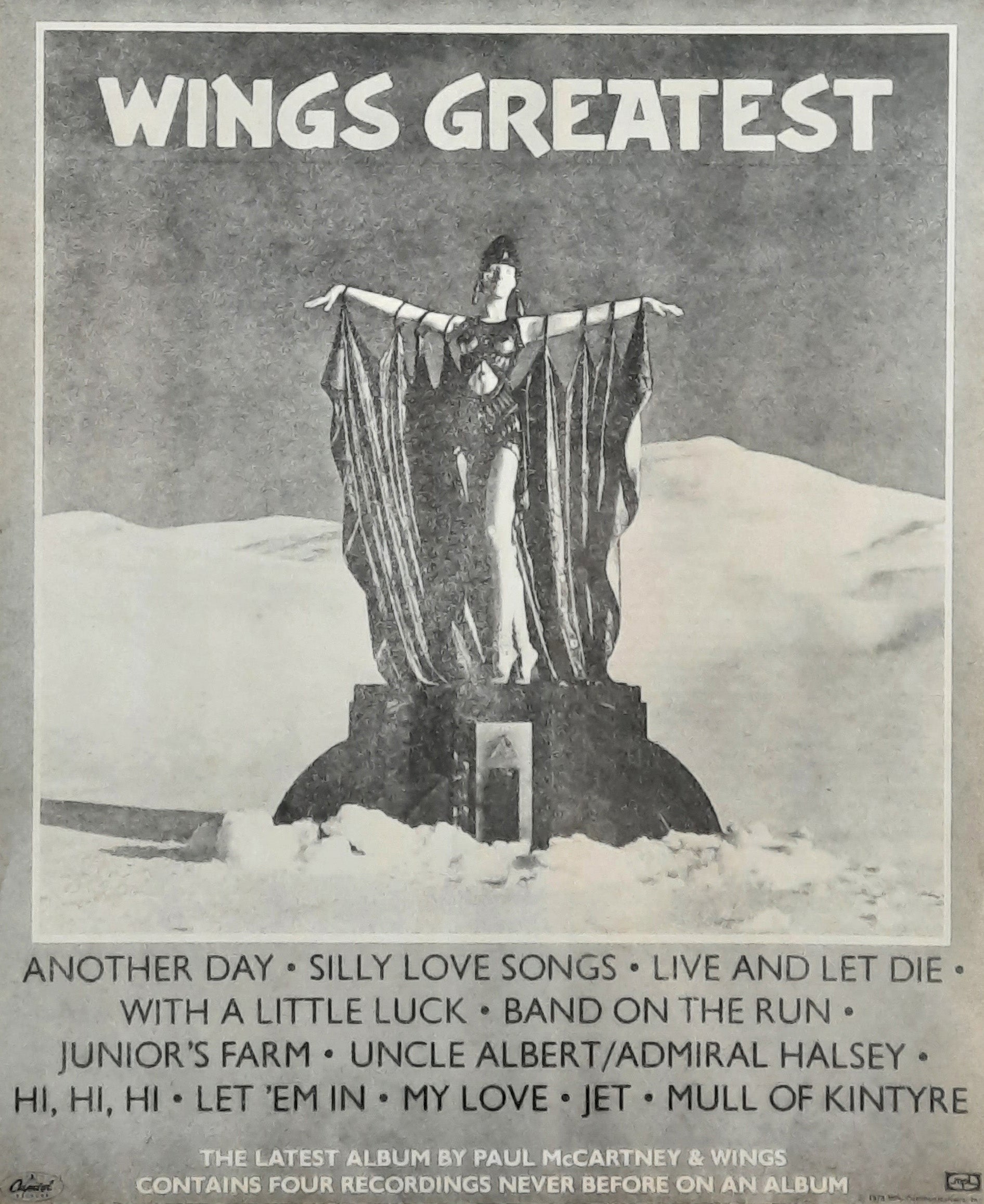 WINGS Original Poster/Press Ad - 1979 Album "Wings Greatest"