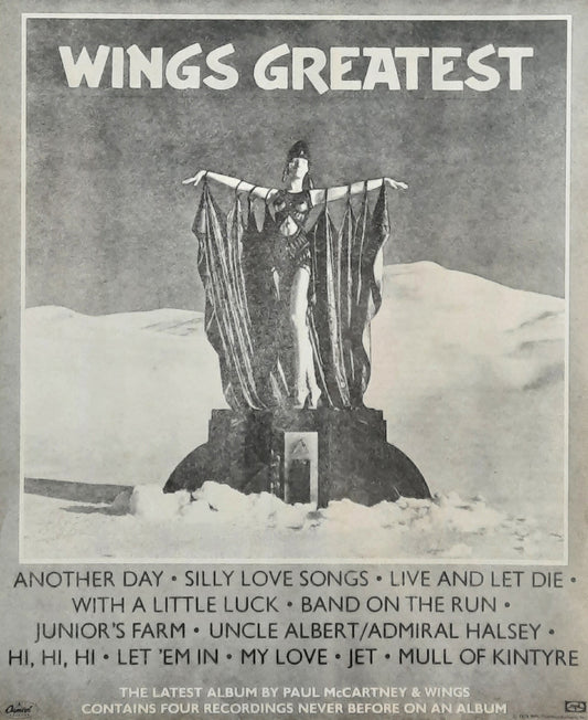 WINGS Original Poster/Press Ad - 1979 Album "Wings Greatest"