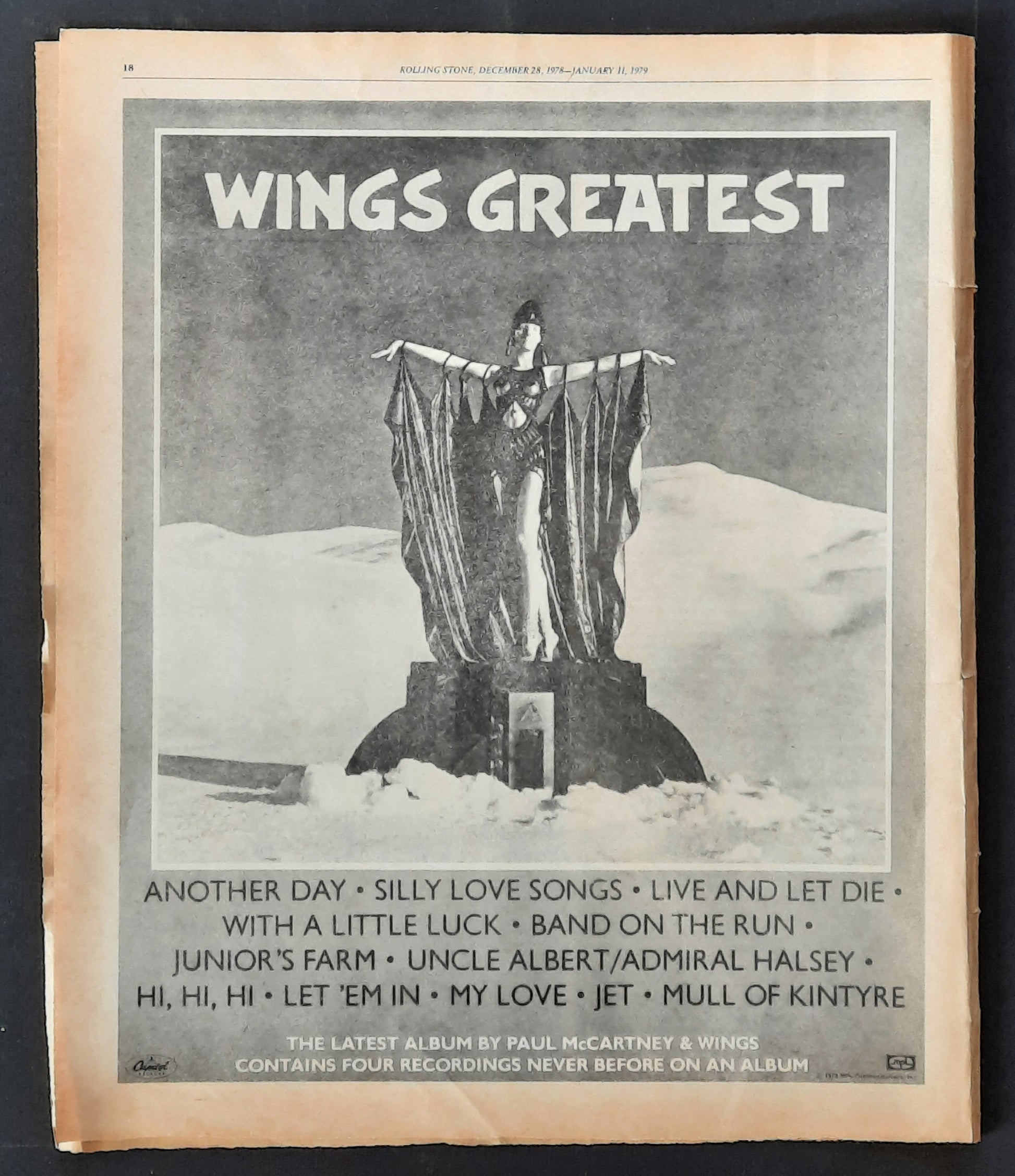 WINGS Original Poster/Press Ad - 1979 Album "Wings Greatest" 2