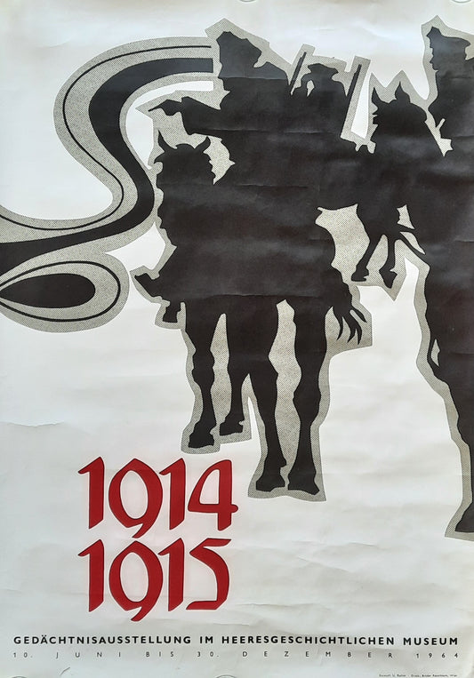 WORLD WAR I -HEERESGESCHICHTLICHES MUSEUM Original Exhibition Poster 1964 Vienna Austria