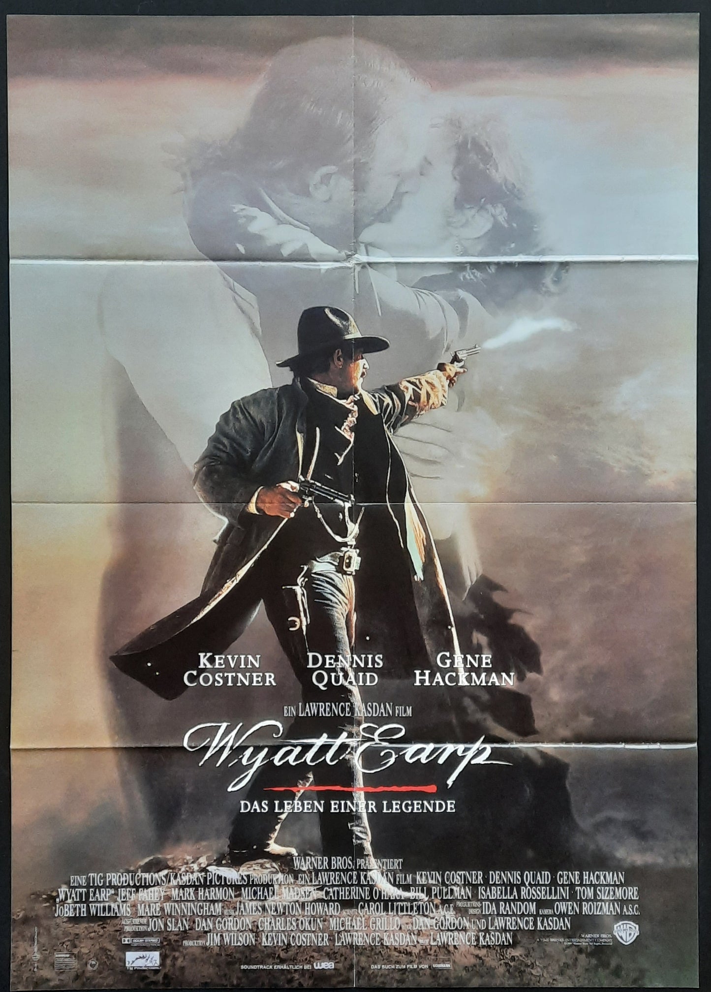 WYATT EARP Original Movie Poster 1994 Kevin Costner Denis Quaid Gene Hackman