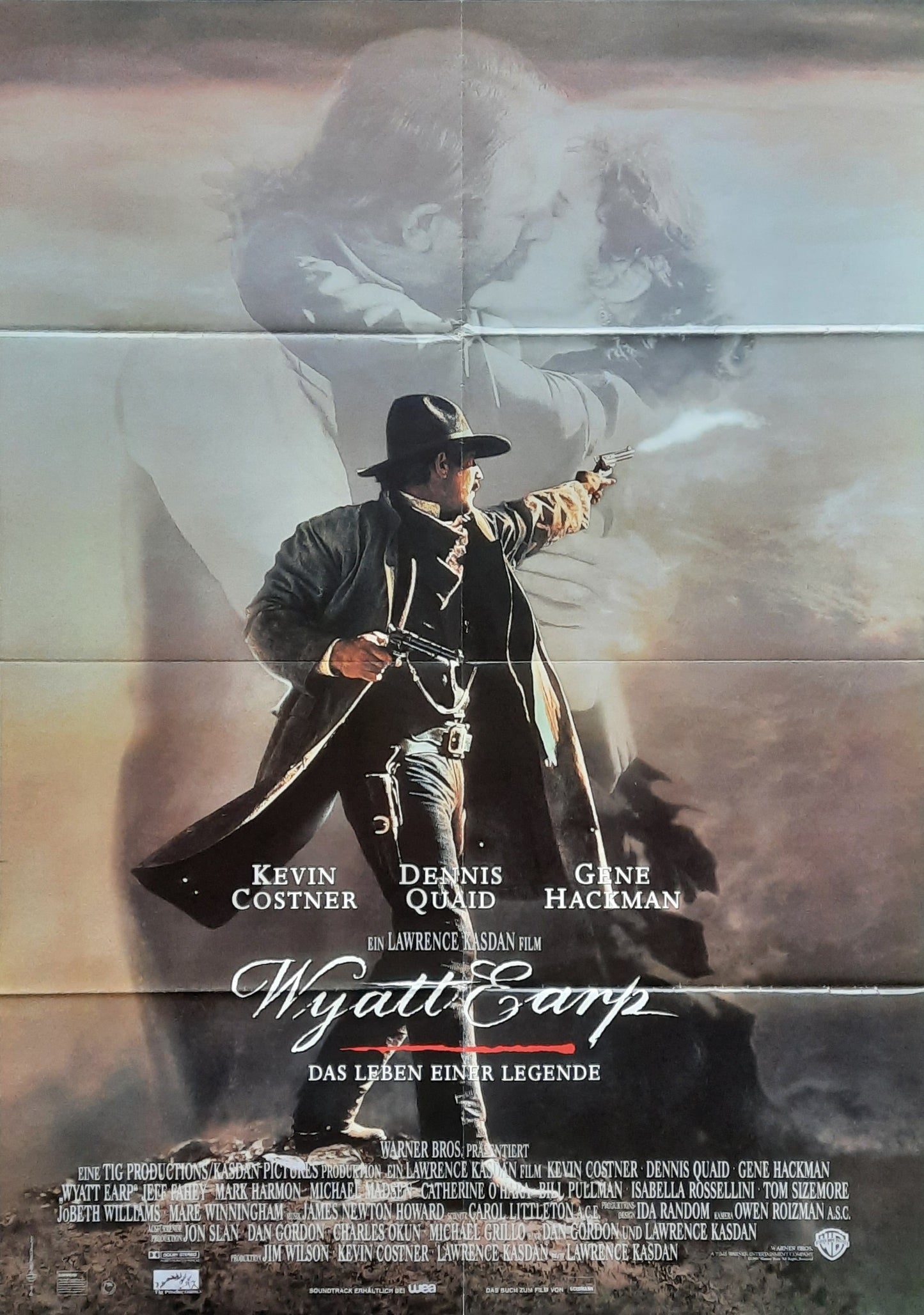 WYATT EARP Original Movie Poster 1994 Kevin Costner Denis Quaid Gene Hackman