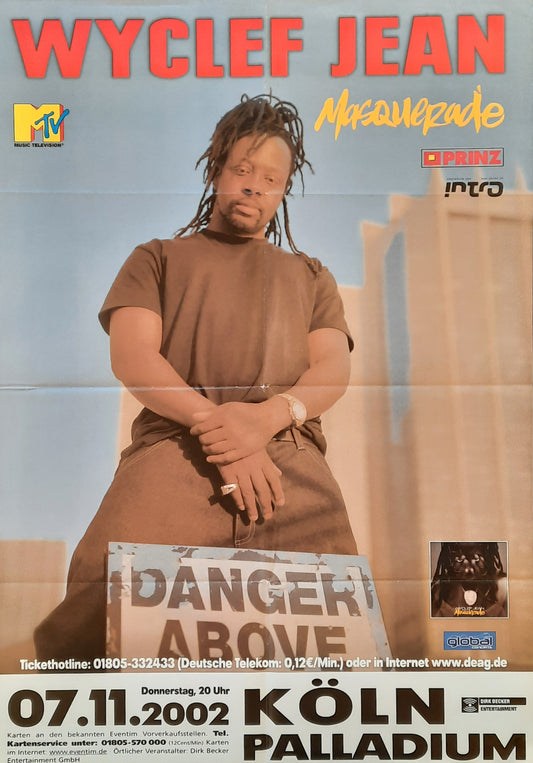WYCLEF JEAN Original Concert Poster November 7, 2002 Köln Germany