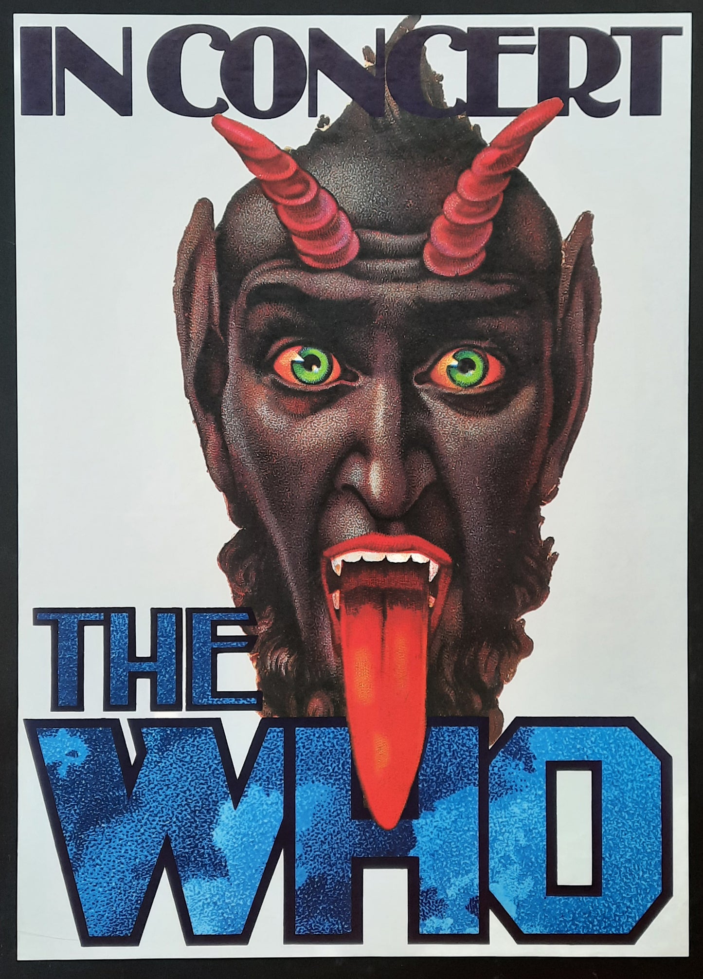 WHO 1976 Concert Poster Germany "Devil" by Kieser ORIGINAL!!!