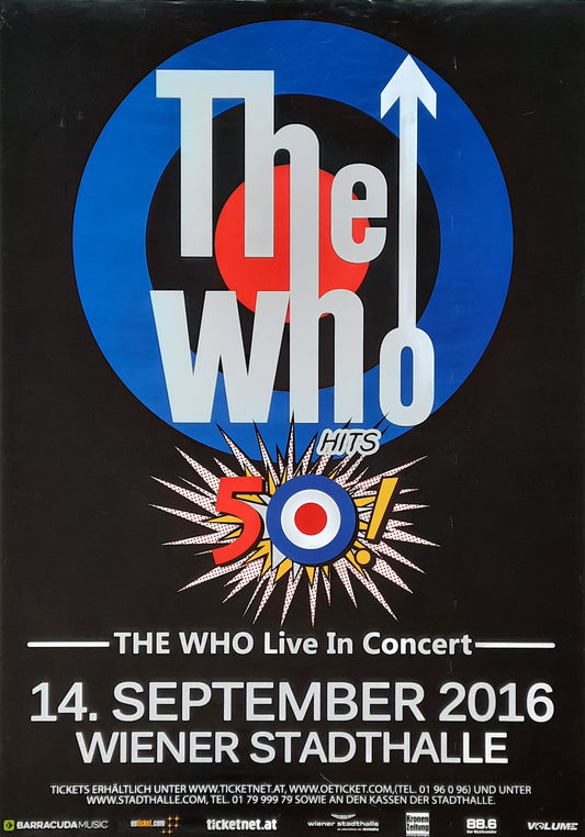 WHO 2016 Concert Poster Sep 14th Vienna Austria 1st print