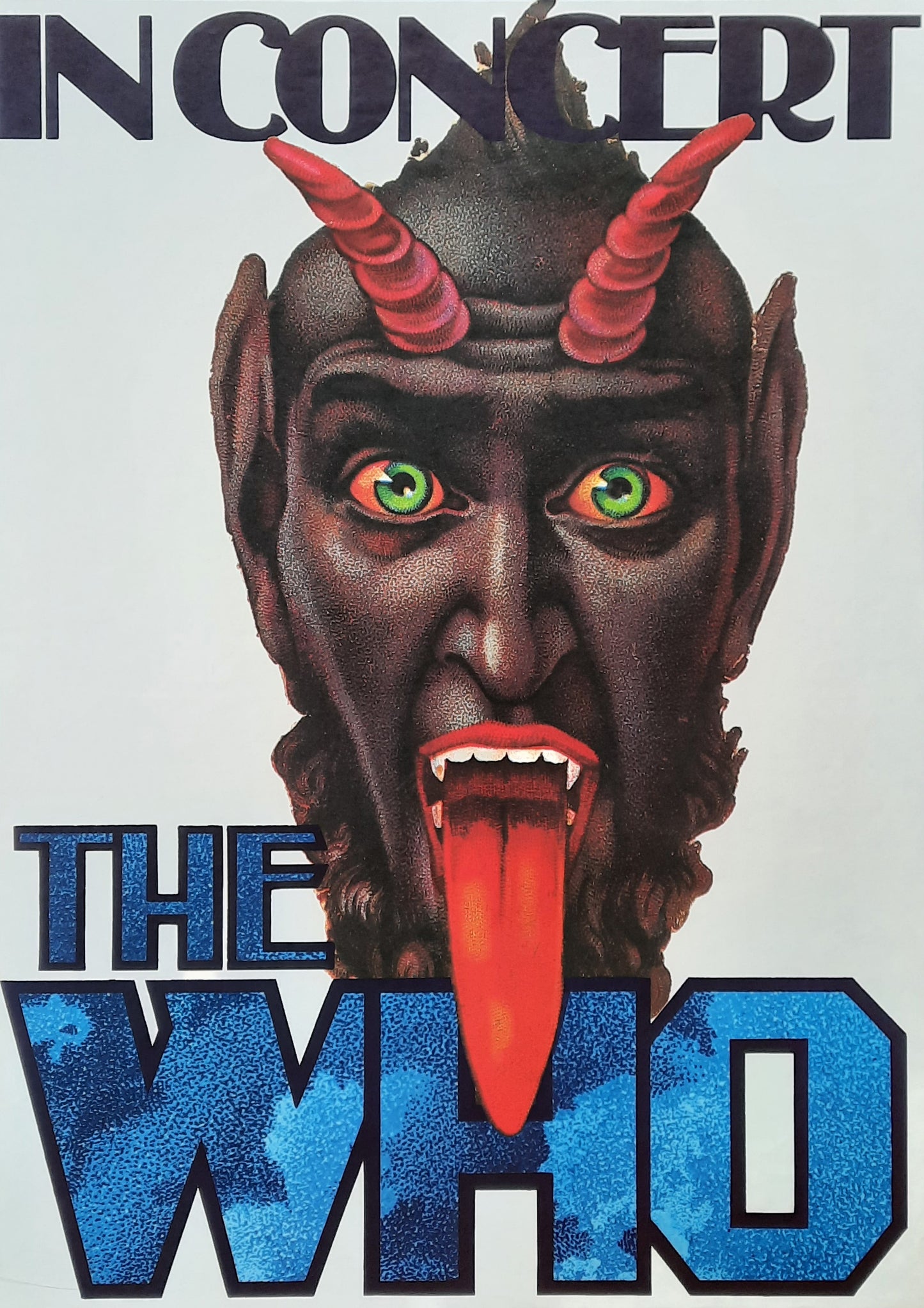 WHO 1976 Concert Poster Germany "Devil" by Kieser ORIGINAL!!!