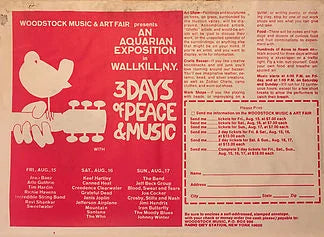 Woodstock 1969 Prototype Poster