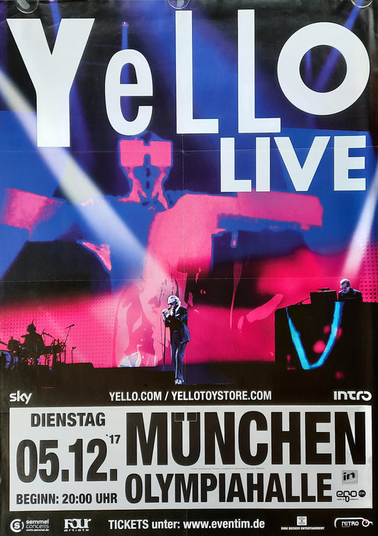YELLO Original Concert Poster 2017 Munich Germany SUBWAY POSTER