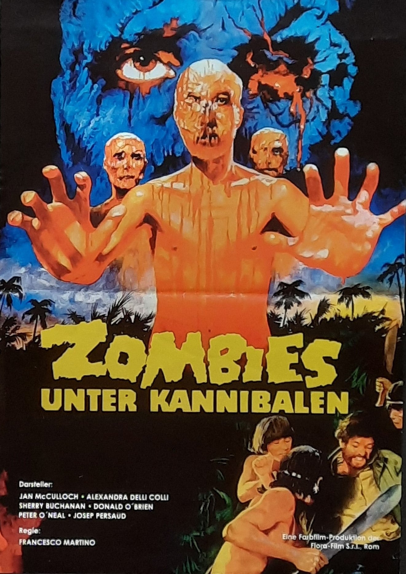 ZOMBIE HOLOCAUST Original Movie Poster 1980  Francesco Martino Germany 1