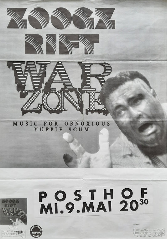 ZOOGZ RIFT Original Concert Poster May 9, 1990 Linz Austria