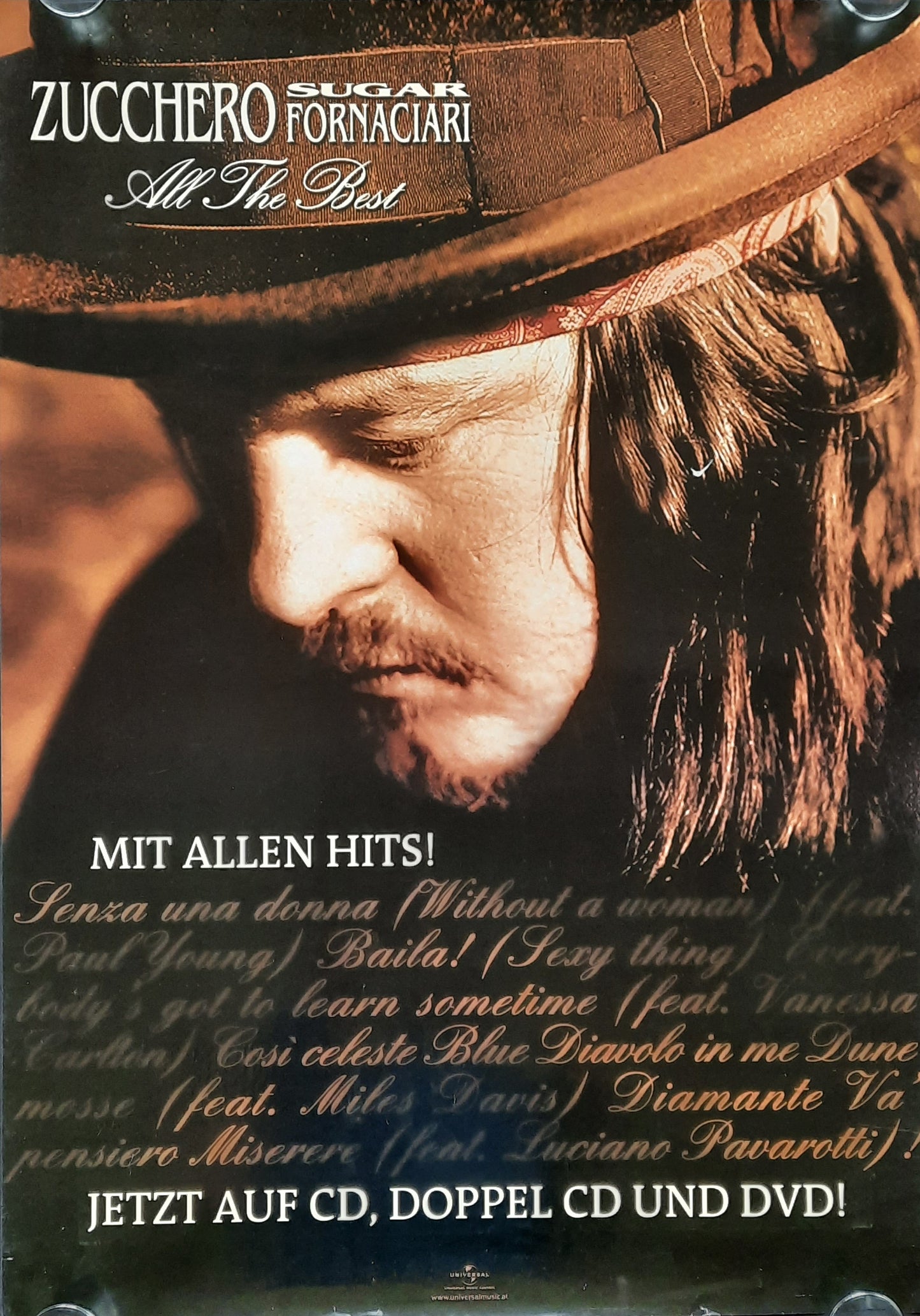 ZUCCHERO Original Promotion Poster - 2007 Album "All The Best"