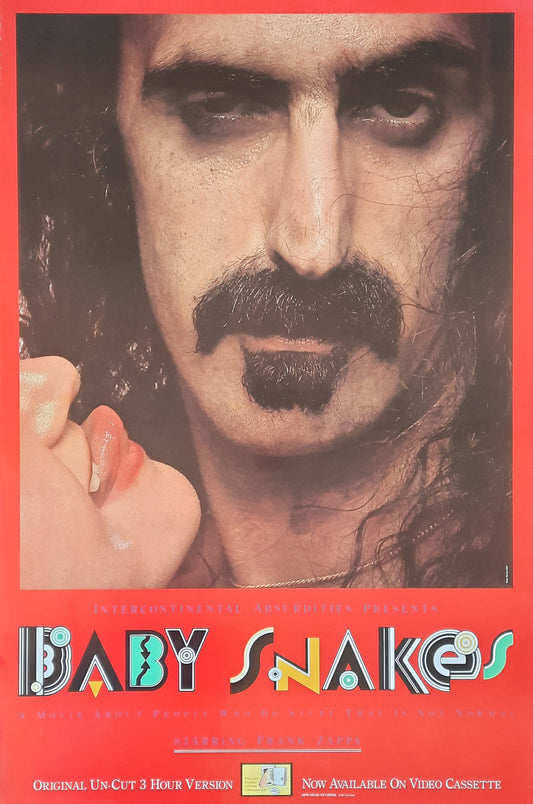 FRANK ZAPPA 1979 Baby Snakes VHS Video Movie Promotion Poster 1st Print