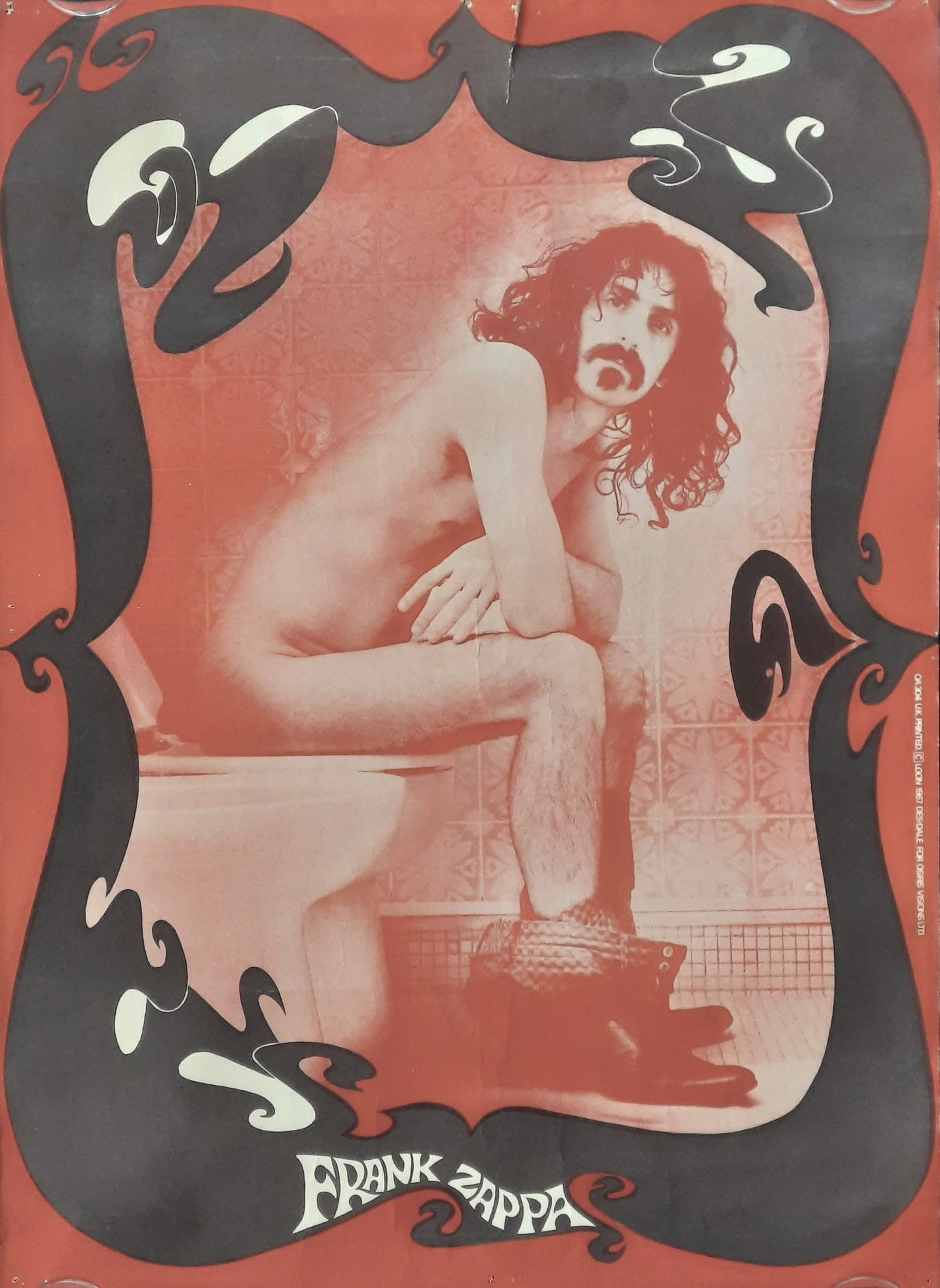 FRANK ZAPPA 1967 "Toilet Poster" by David Robertson OA304  2nd Osiris Version