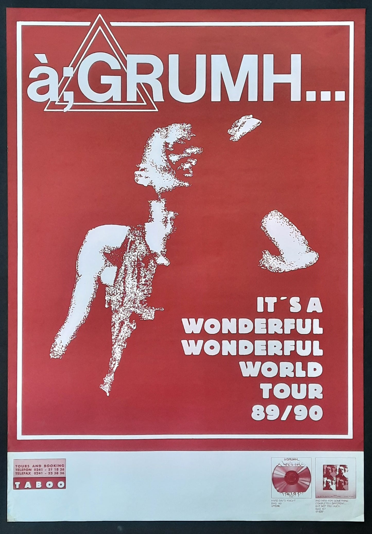 à;GRUMH Original Concert Poster 1989 Germany Europe 1
