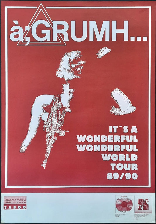 à;GRUMH Original Concert Poster 1989 Germany Europe 1
